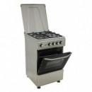 Cocina Gas + Horno Gris 4 Fuegos 50CM LARRYHOUSE