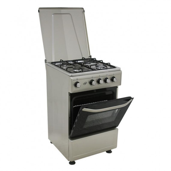 Cocina Gas + Horno Gris 4 Fuegos 50CM LARRYHOUSE