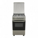 Cocina Gas + Horno Gris 4 Fuegos 50CM LARRYHOUSE