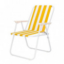 Silla 42X52X75CM Amarilla Serie Savonia DONNA GARDEN