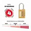 Candado Combinacion Laton 28MM PAMACON