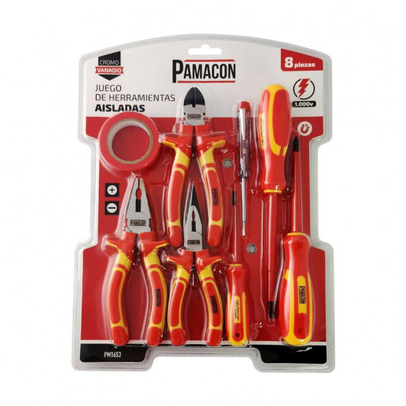Juego 8 Pcs Herramientas Aisladas 1.000V PAMACON