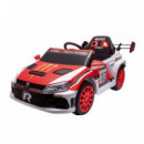 Coche Bateria Rally Wrc Rojo y Blanco