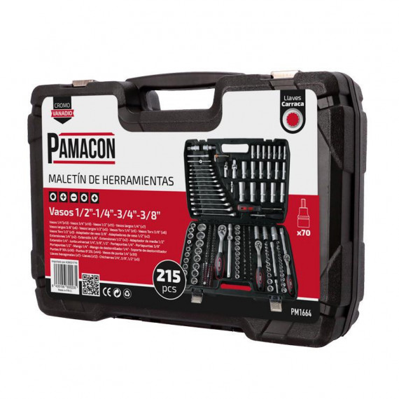 Maletín Herramientas 215 Piezas PAMACON - Guanxe Atlantic Marketplace