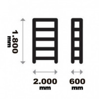 Estanteria Galvanizada 180X200X60CM 250 Kgs AIRMEC