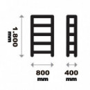 Estanteria Galvanizada 180X80X40CM 40 Kgs AIRMEC