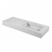 Lavabo Suspendido Carga Mineral 120X46CM Serie Aneto a la Derecha BENOTTI
