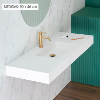 Lavabo Suspendido Carga Mineral 80X46CM Serie Elbrus BENOTTI