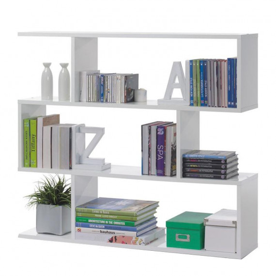 Estanteria Athena 97X110X24CM Blanco Brillo  MOMI