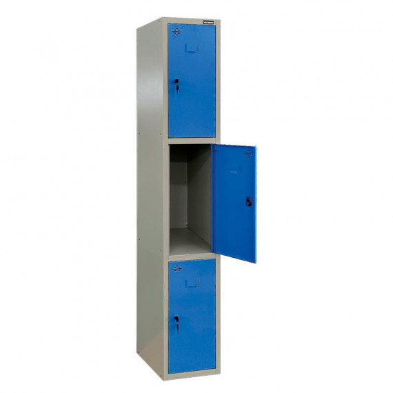Taquilla Metalica Azul 3 Puertas 1800X300X500MM AIRMEC