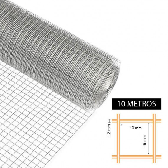 Tela Metálica Galv DONNA GARDEN 19X19X1.2MM 1X10M