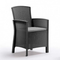 Set de Jardin 2 Sillones + Mesa Serie Lido Graphite BICA