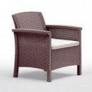 Set de Jardin 1 Sofa + 2 Sillones + Mesa Serie Venezia Brown BICA