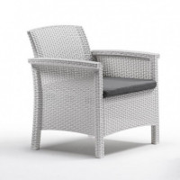 Set de Jardin 2 Sillones + Mesa Serie Venezia Terrace White BICA