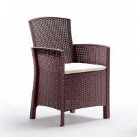 Set de Jardin 2 Sillones + Mesa Serie Lido Brown BICA