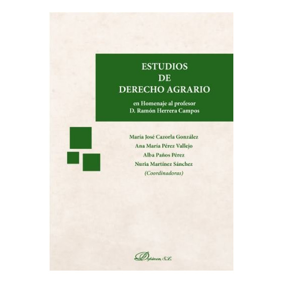 Estudios de Derecho Agrario