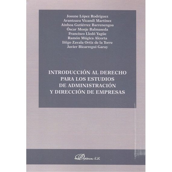 Introducci�n Al Derecho para los Estudios de Administraci�n y Direcci�n de Empresas