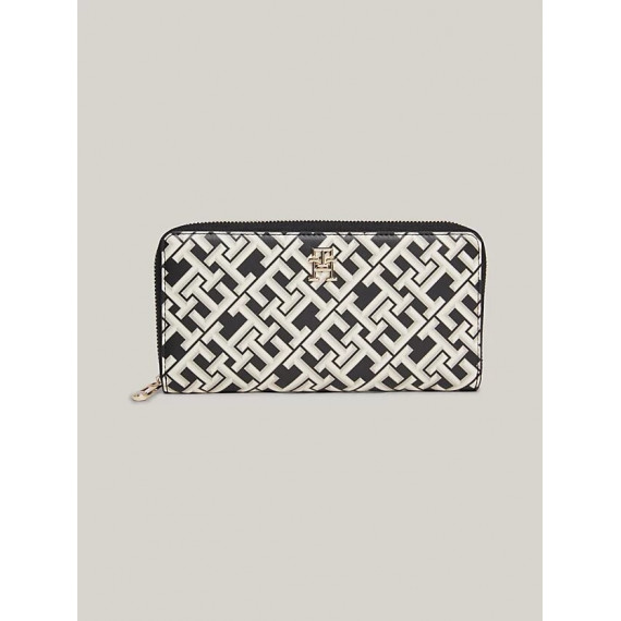 Cartera Iconic Grande con Monogramas Th de TOMMY HILFIGER