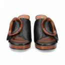 Pala Argolla Piel Negro  NOA HARMON