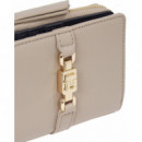 Cartera con Detalles Horsebit Th y Cremallera de TOMMY HILFIGER