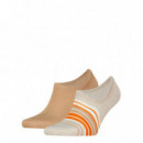 Th Men Footie 2P Multicolor Strip Black  TOMMY HILFIGER