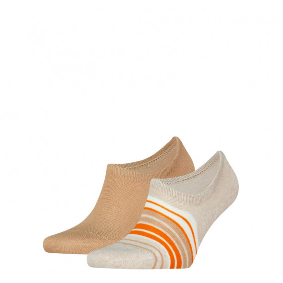 Th Men Footie 2P Multicolor Strip Black  TOMMY HILFIGER