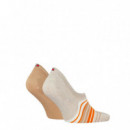 Th Men Footie 2P Multicolor Strip Black  TOMMY HILFIGER