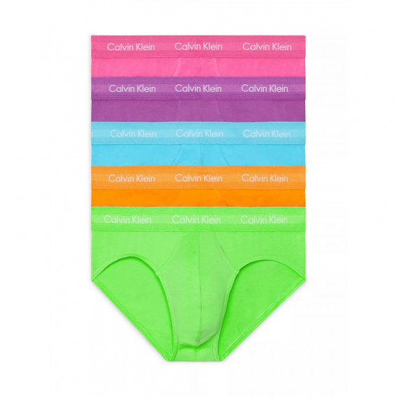 Hip Brief 5PK Gn Fl, Fus Fed, Dhl, Bl At  CALVIN KLEIN