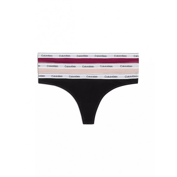 Thong 3PK Purple Potion/subdued/black  CALVIN KLEIN
