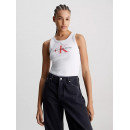 Archival Monologo Rib Tank Bright White  CALVIN KLEIN