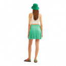 Falda XANTIK Mini Green Mustard Petals