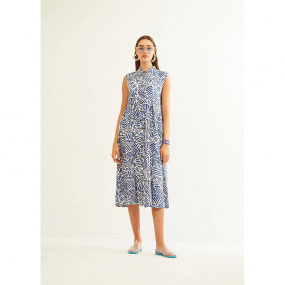 Vestidos Vestido XANTIK Camisero Largo con Botones Dancing Waves