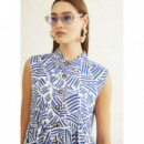 Vestidos Vestido XANTIK Camisero Largo con Botones Dancing Waves