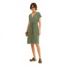 Vestidos Vestido XANTIK Cruzado Turquoise Rings