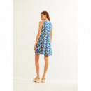 Vestidos Vestido Xantik Easy Sin Mangas Navy Daisy