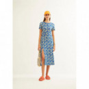Vestidos Vestido XANTIK Largo Apertura Lateral Navy Daisy