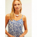 Vestidos Vestido XANTIK Tirantes Largo Dancing Waves