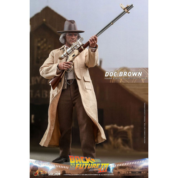 Figura Doc Brown  Regreso Al Futuro Iii  HOT TOYS