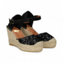 ABIERTA LADOS LENTEJUELAS NEGRO