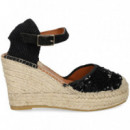 ABIERTA LADOS LENTEJUELAS NEGRO