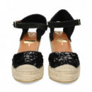 ABIERTA LADOS LENTEJUELAS NEGRO