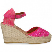 ABIERTA LADOS LENTEJUELAS FUXIA