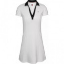 Tjw Contrast Vpolo Fit&flare Ext White  TOMMY JEANS