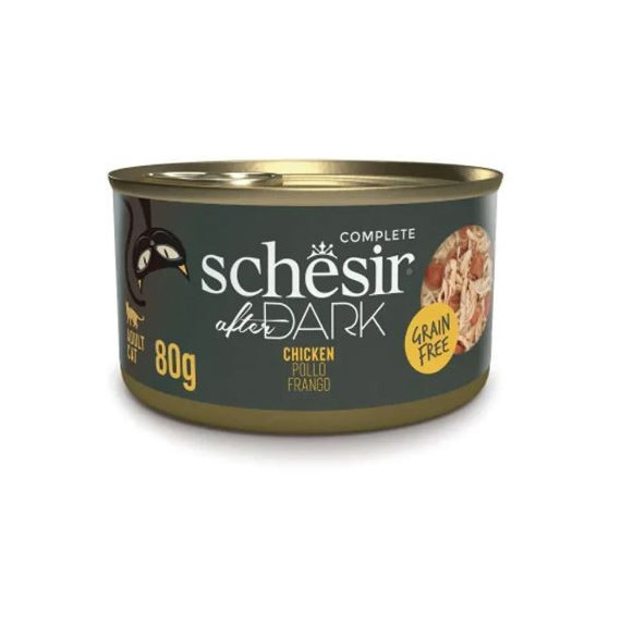 SCHESIR Gato Adulto After Dark Filete de Pollo Lata 80 Gr