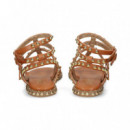 Sandalia 2 Gilda Tachas Piel Cuero  EXE