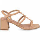 Sandalia Bebe Tachas Piel Nude  BIBI LOU