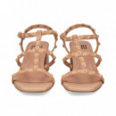 Sandalia Bebe Tachas Piel Nude  BIBI LOU