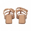 Sandalia Bebe Tachas Piel Nude  BIBI LOU
