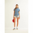 Blusas y Camisas Camisa XANTIK M/c Navy Daisy
