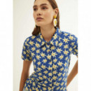 Blusas y Camisas Camisa XANTIK M/c Navy Daisy